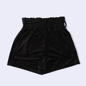 Zara black sequin shorts size
